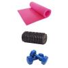 7Mm Pilates Minderi Ve Foam Roller Ve 1 Kg Dambıl Seti Egzersiz Seti Yoga Seti